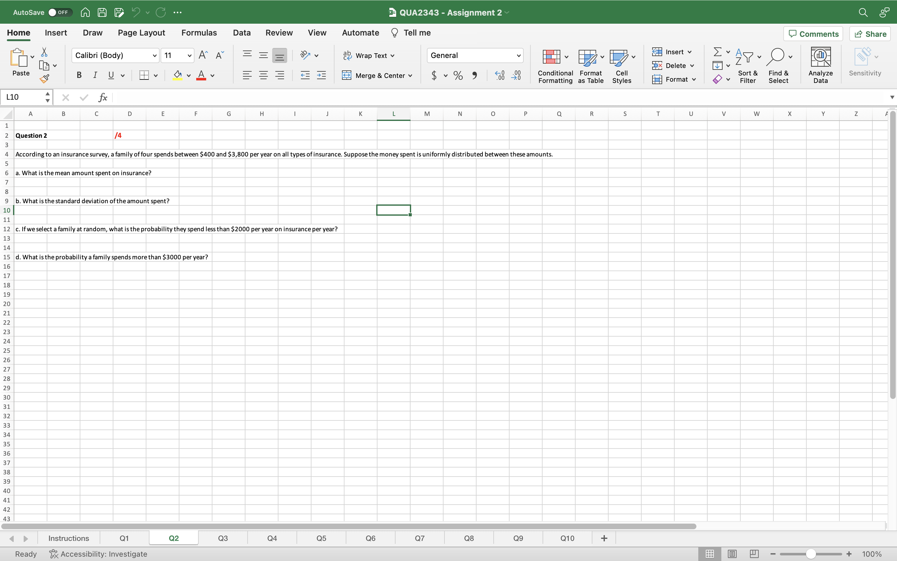 Home Insert Draw Page Layout Formulas Data Review View Automate ? Tell