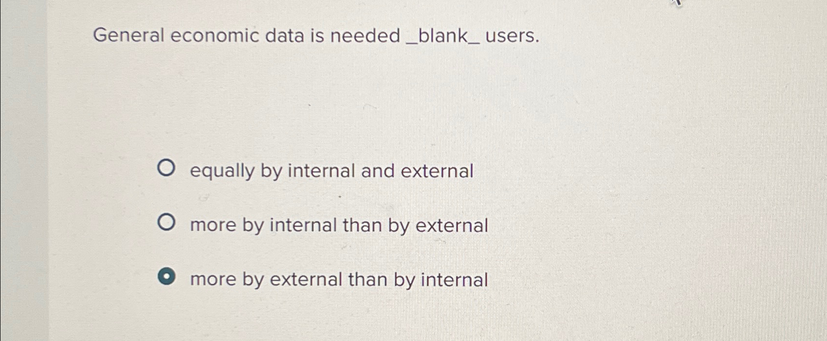  General economic data is needed_blank_ users. equally by internal and external