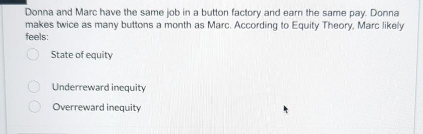  Donna and Marc have the same job in a button factory