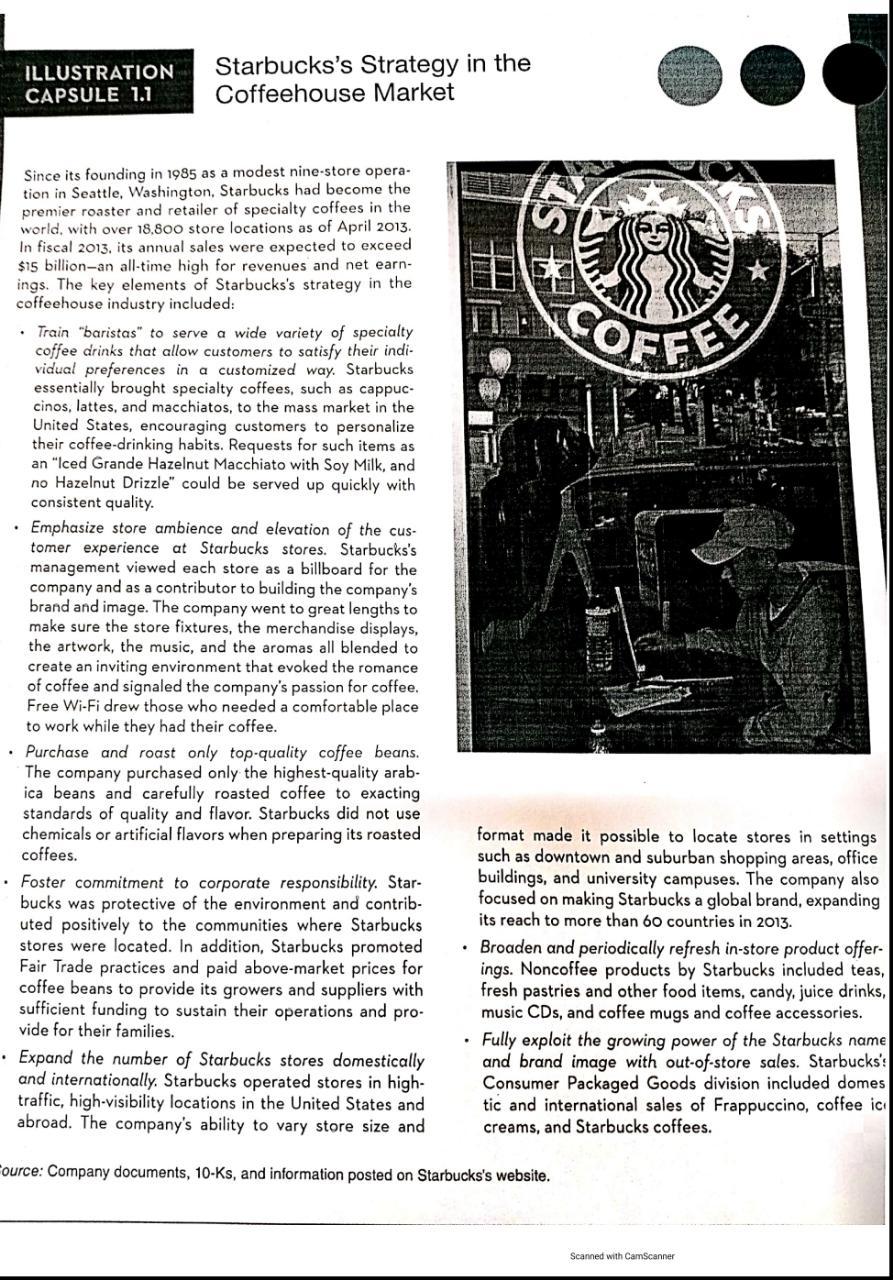 With reading the star bucks article and the information that I have