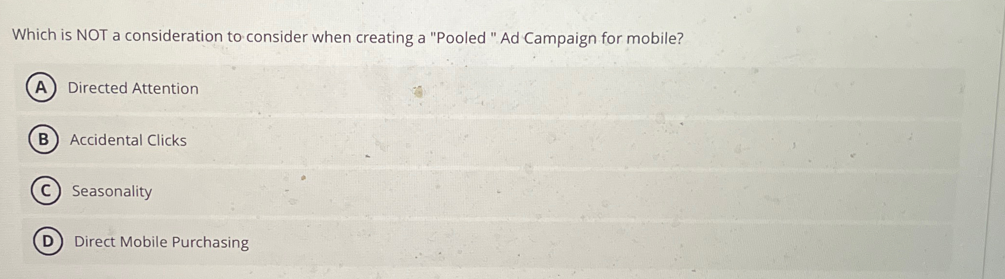  Which is NOT a consideration to consider when creating a "Pooled