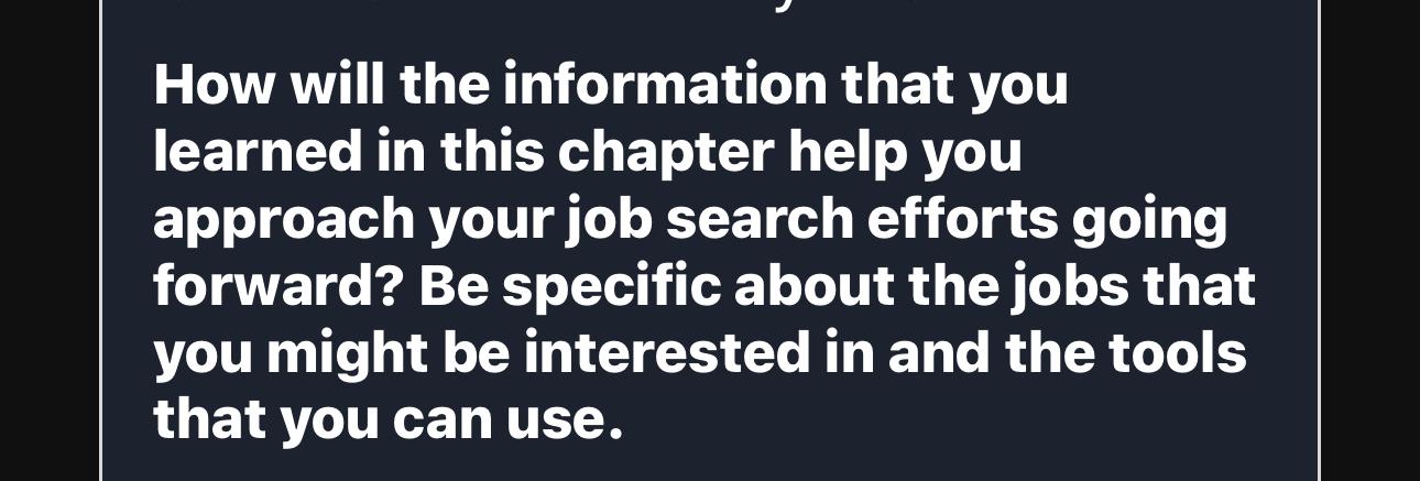  How will the information that you learned in this chapter help