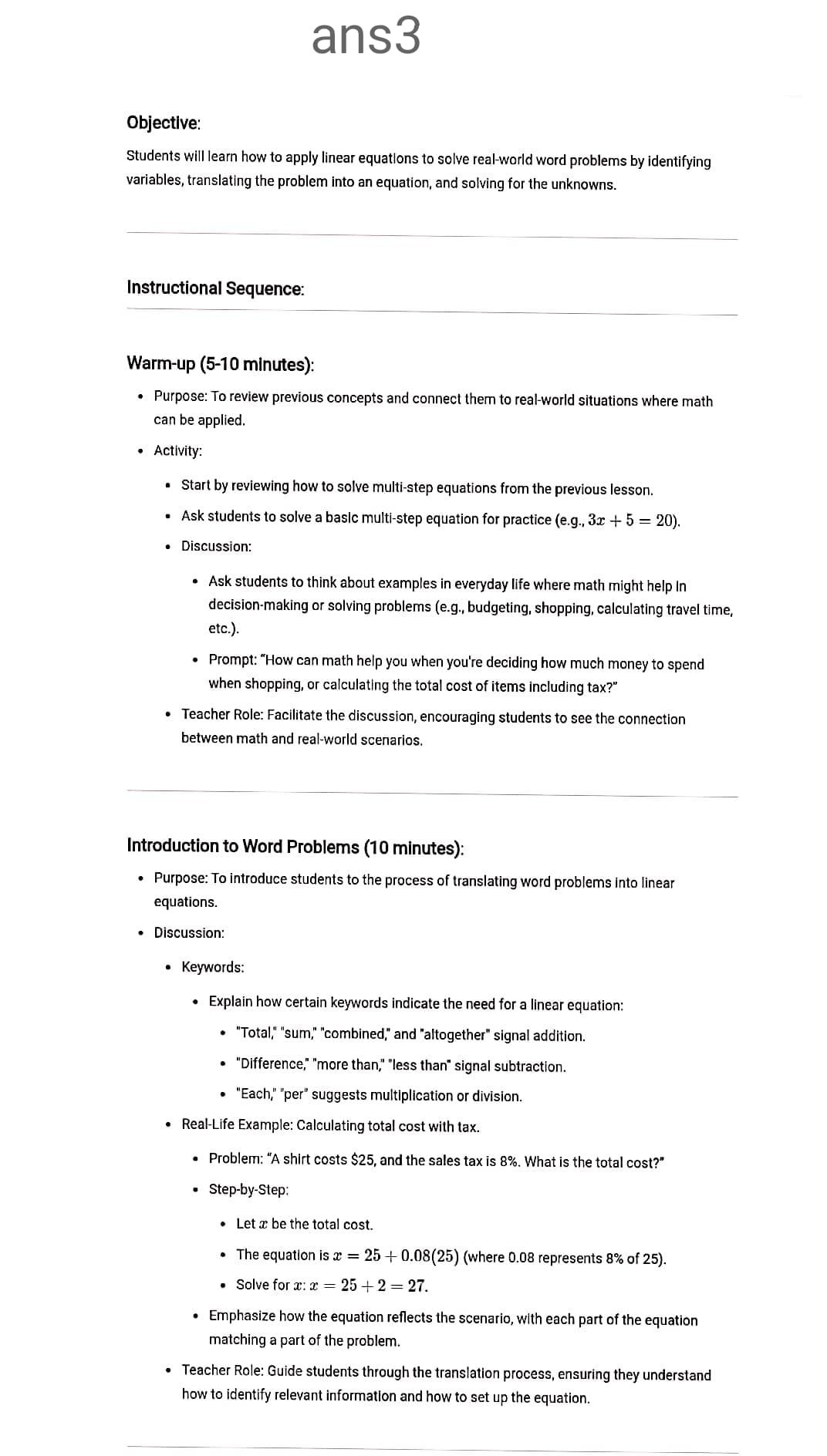 understand what a linear equation is and how to solve basic linear