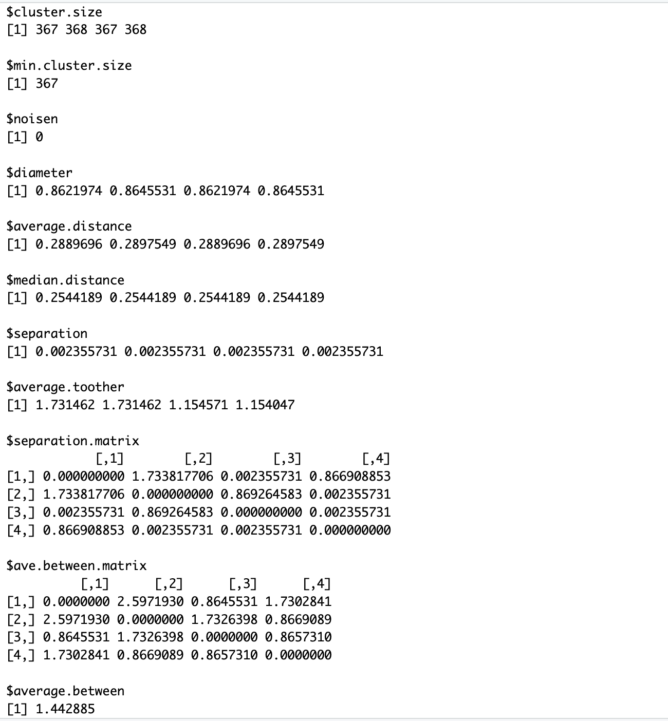 cluster ($average.distance). round 2 decimal places.Next question relates to this,What is the