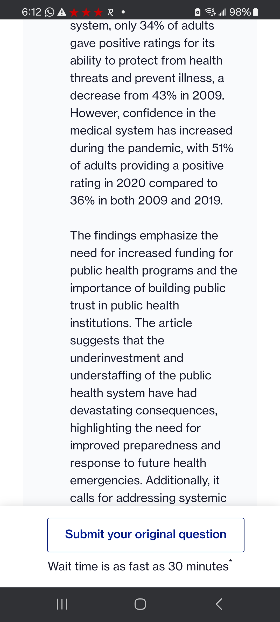 Summary of the Article . The Robert Wood Johnson Foundation and Harvard