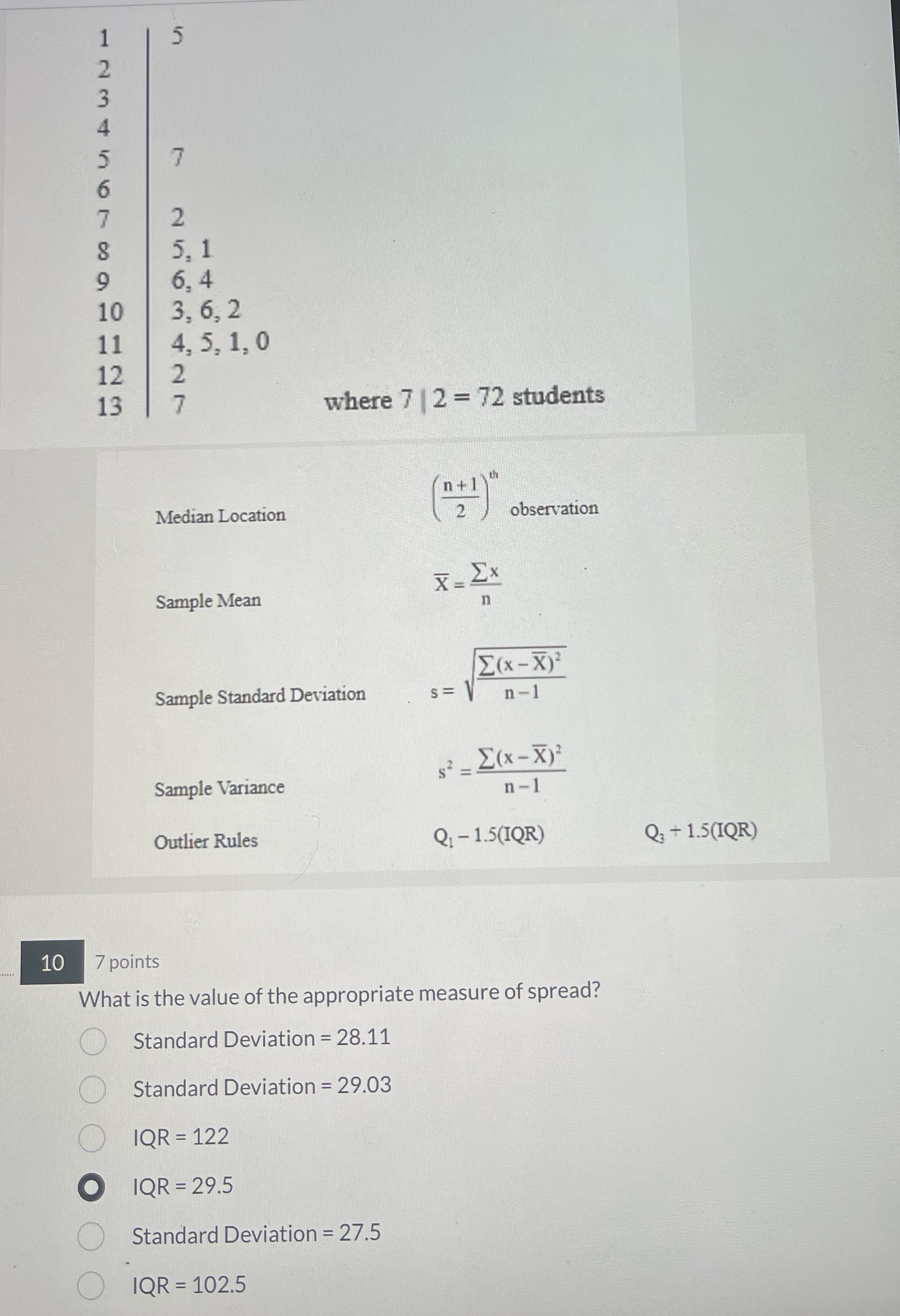 Which multiple choice answer please QUIN 3, 6, 2 4, 5, 1,