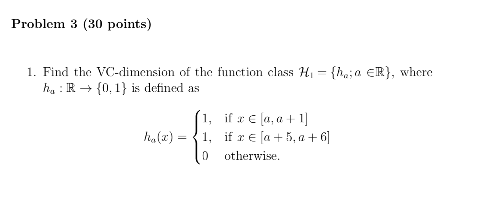 Please solve so that I can learn. Problem 3 (30 points) 1.
