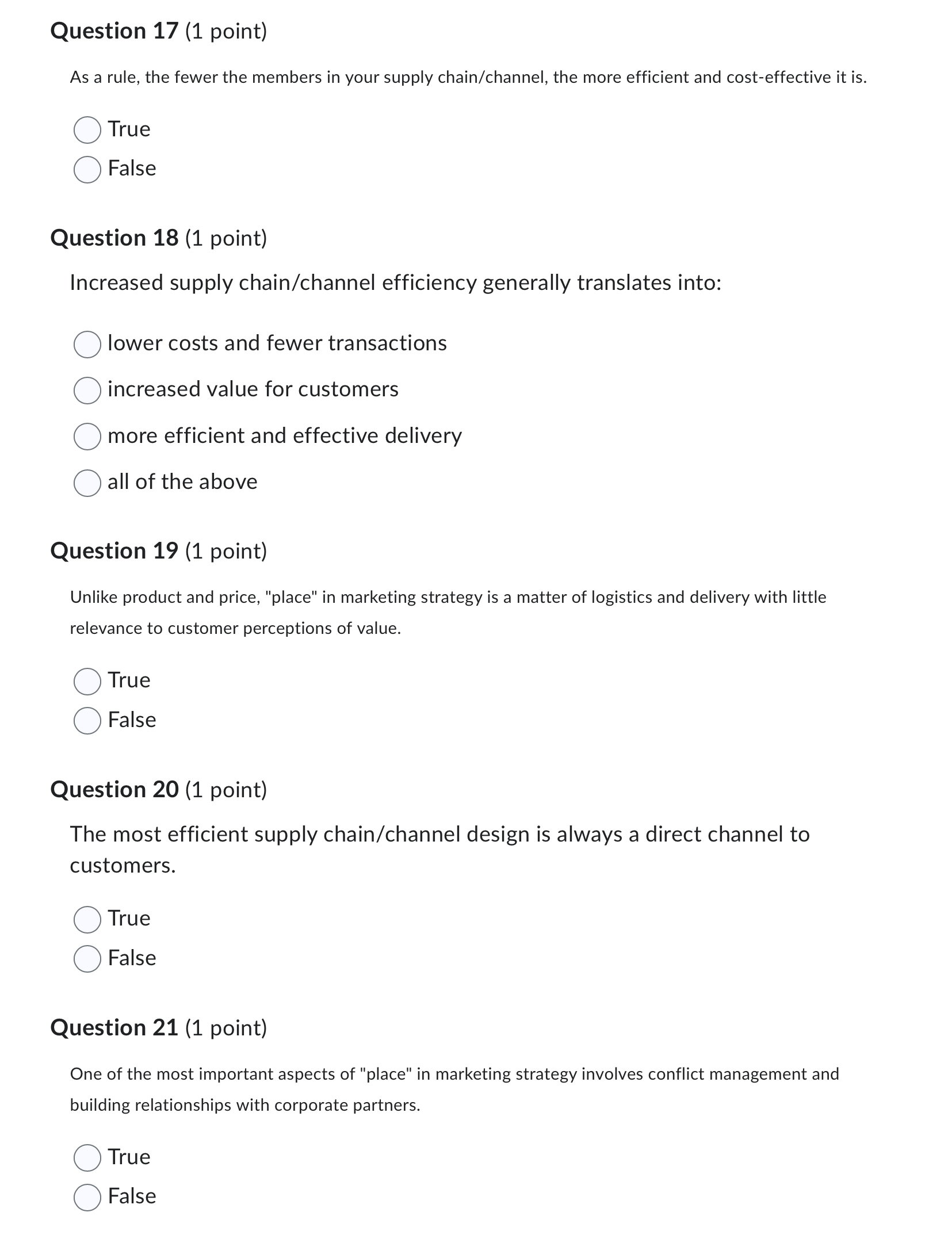  Question 17(1 point) As a rule, the fewer the members in