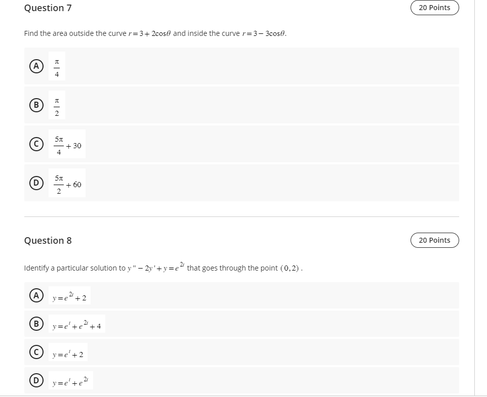 20 Points Identify the rectangular form corresponding to the parametric equations x