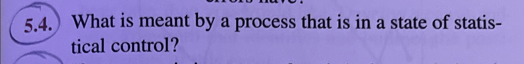 5.4. What is meant by a process that is in a