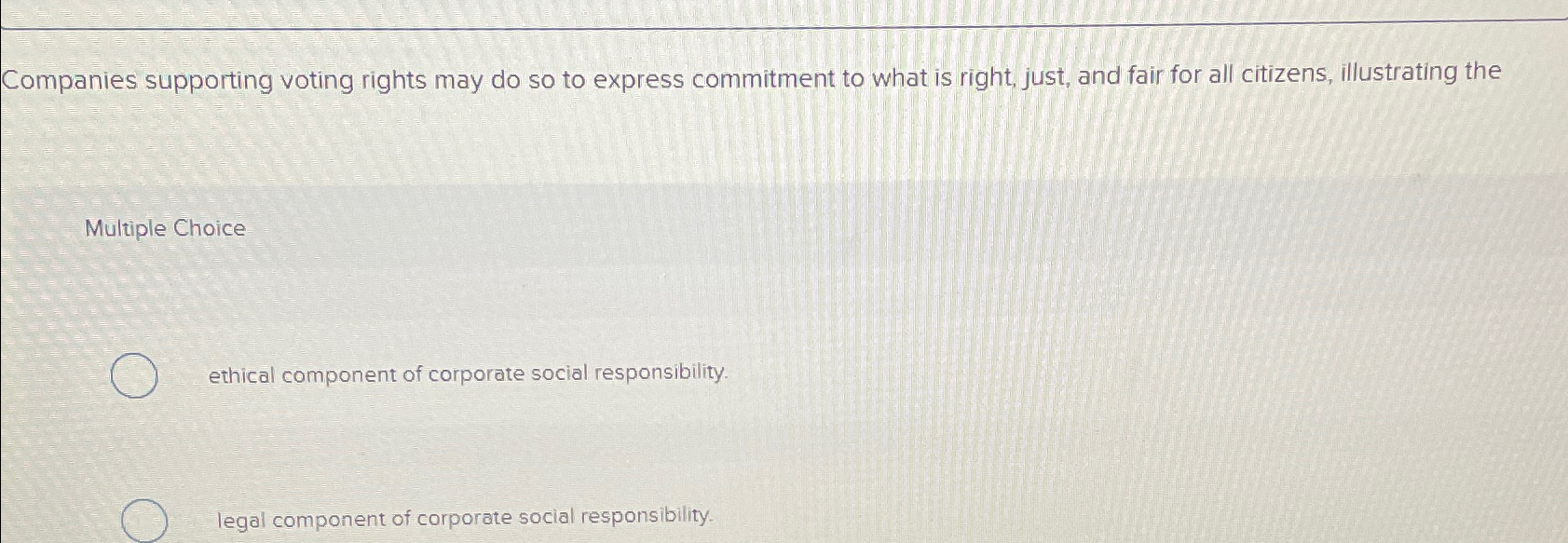  Companies supporting voting rights may do so to express commitment to