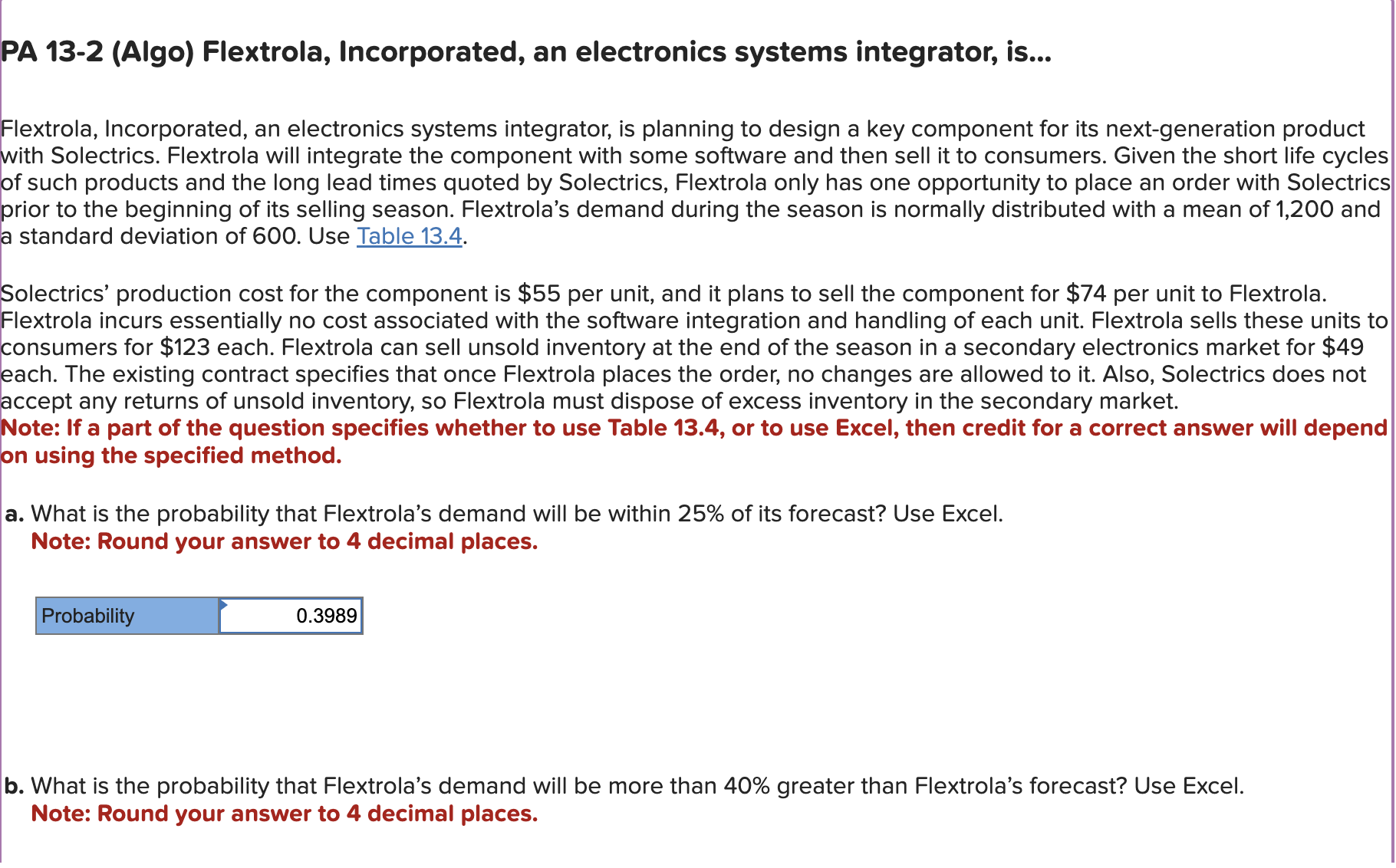  PA 13-2(Algo) Flextrola, Incorporated, an electronics systems integrator, is... Flextrola, Incorporated,