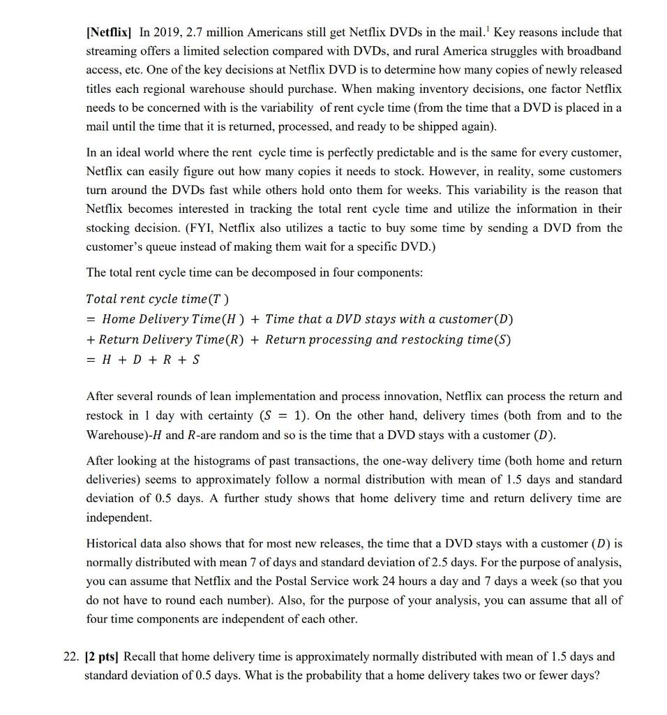 Can someone please help me solve this question set? Thank you [Netflix]