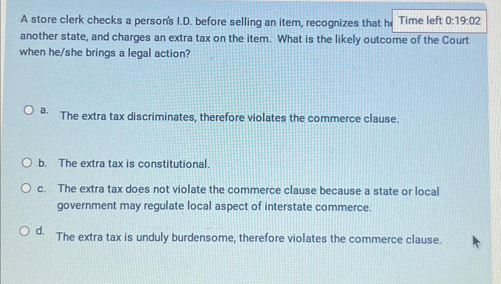  A store clerk checks a person's I.D. before selling an item,