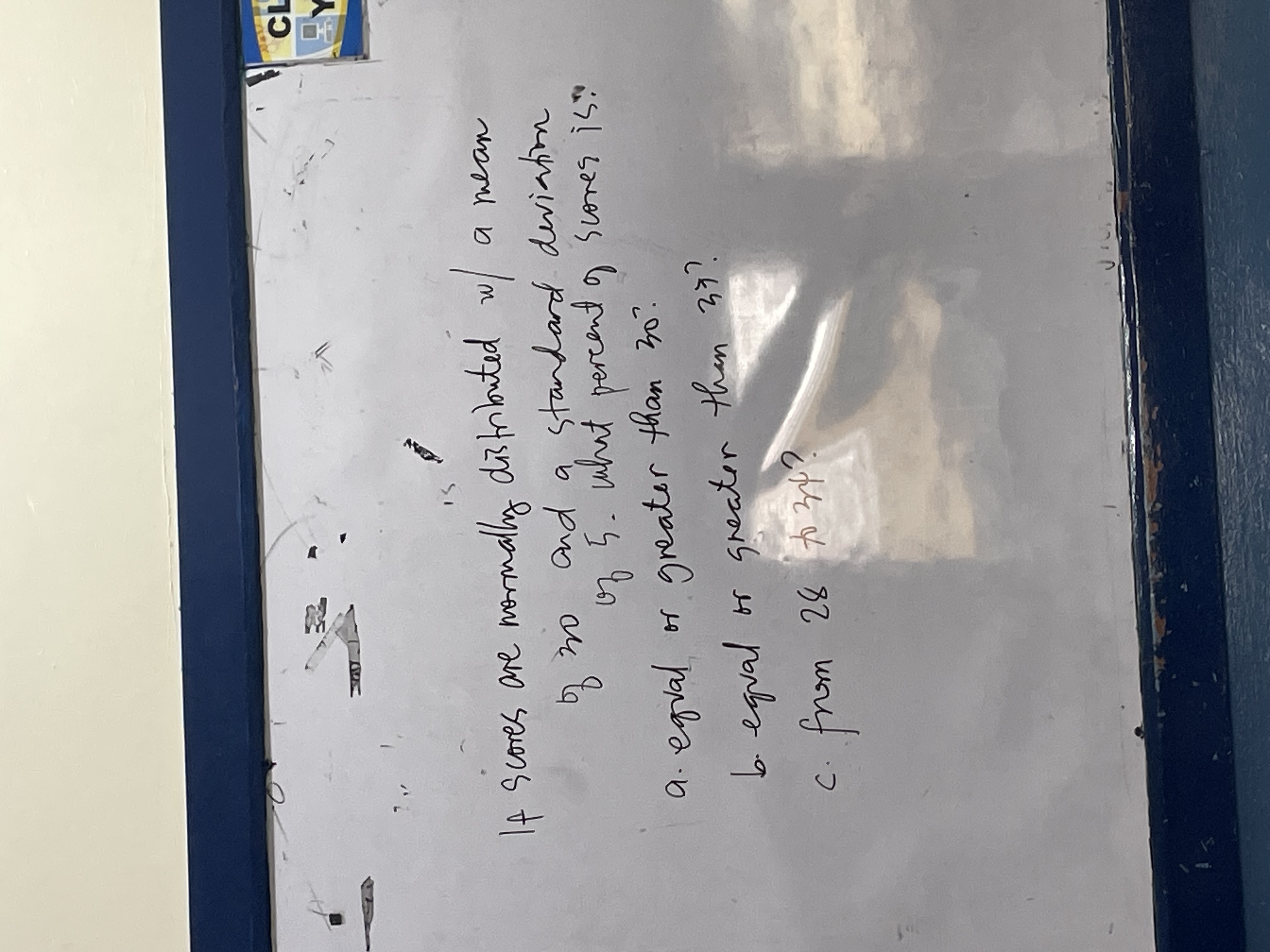 X o C. 77 d- 47\fCLEAN YOU Ex. In a given distribution,