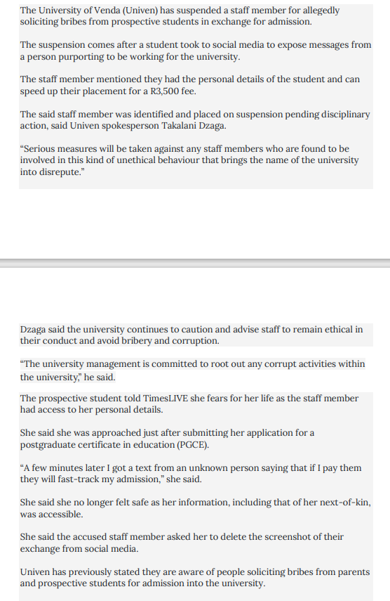 SABC2 Tshivenda soapie Muvhango. Last week, actors downed their scripts for the