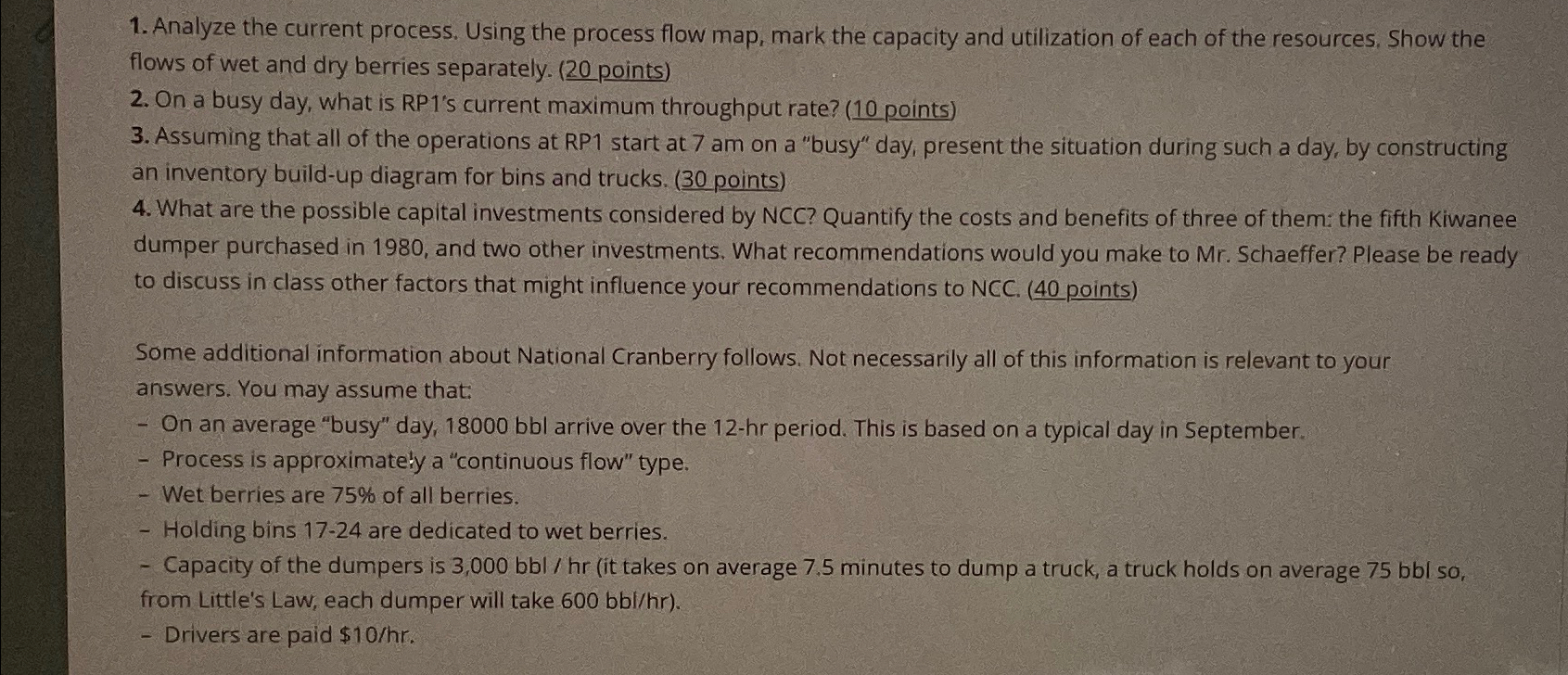  Analyze the current process. Using the process flow map, mark the