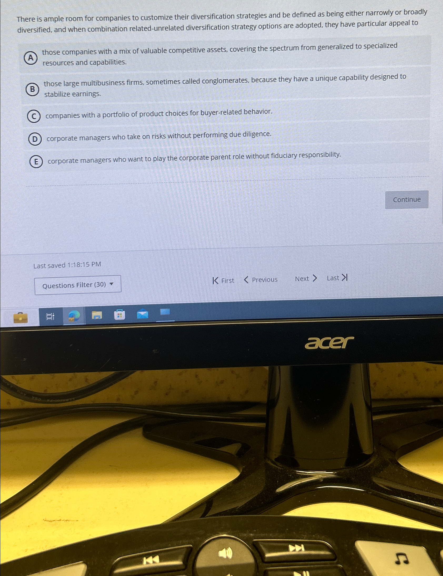  There is ample room for companies to customize their diversification strategies