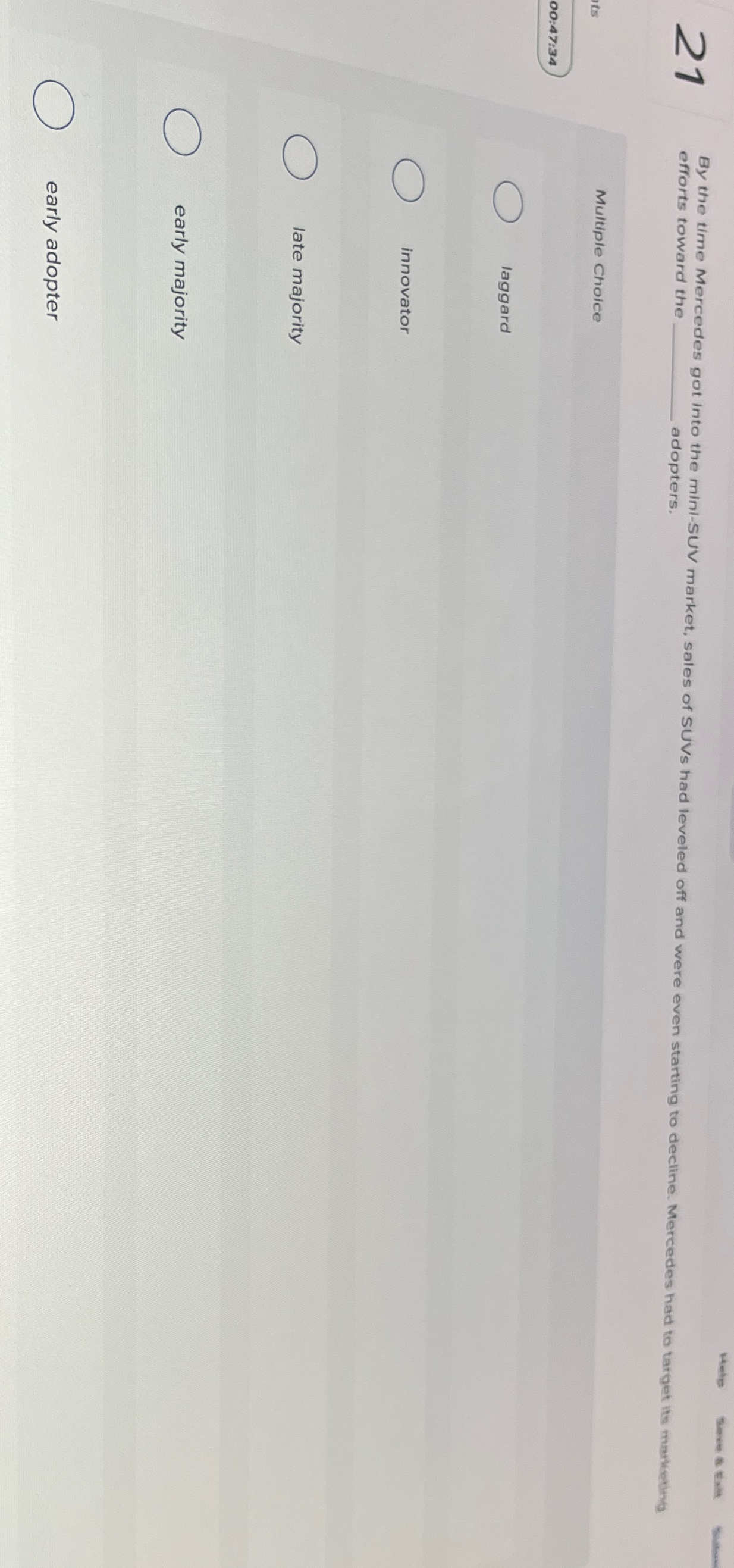  21 ts 00:47:34 laggard innovator late majority early majority early adopter