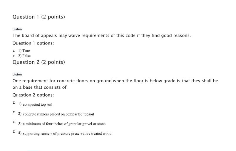  \fQuestion 10(2 [Joints]I Listen When work is clone that requires a