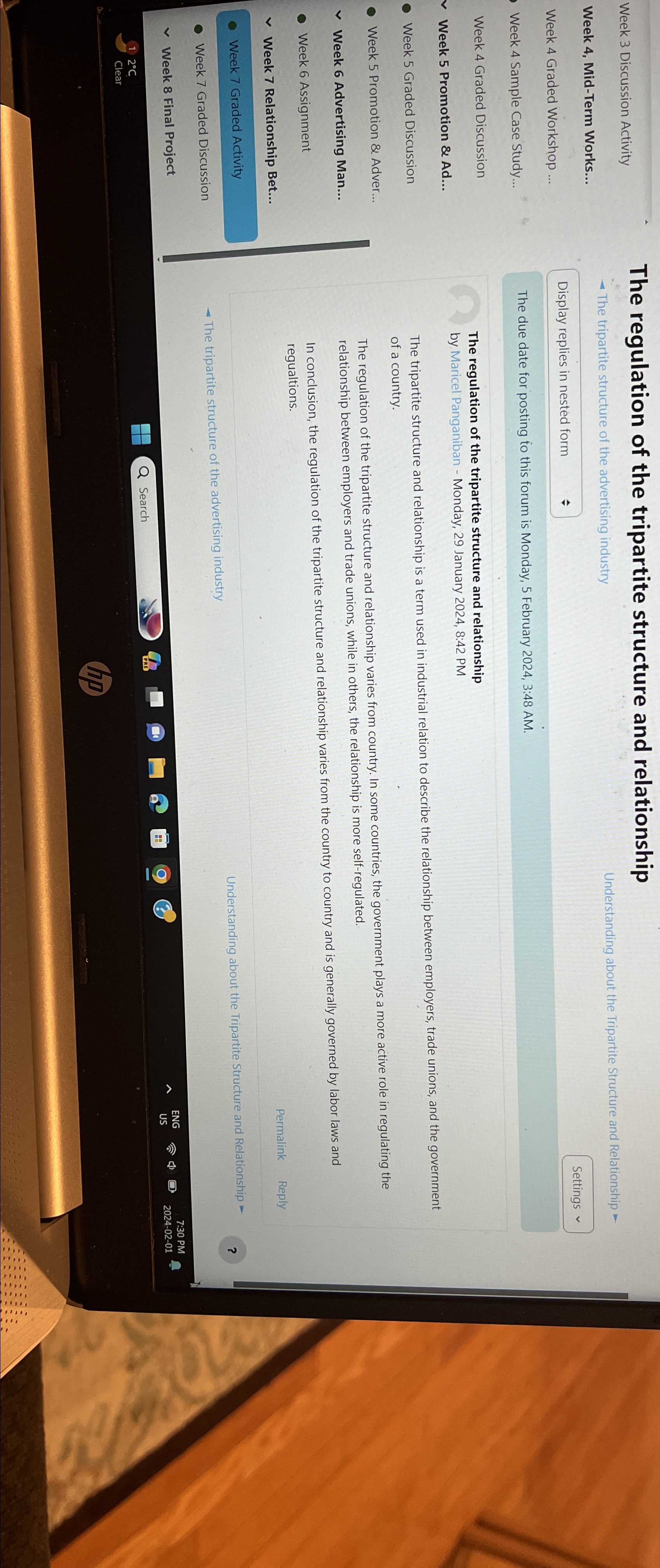  Week 3 Discussion Activity Week 4, Mid-Term Works... Week 4 Graded