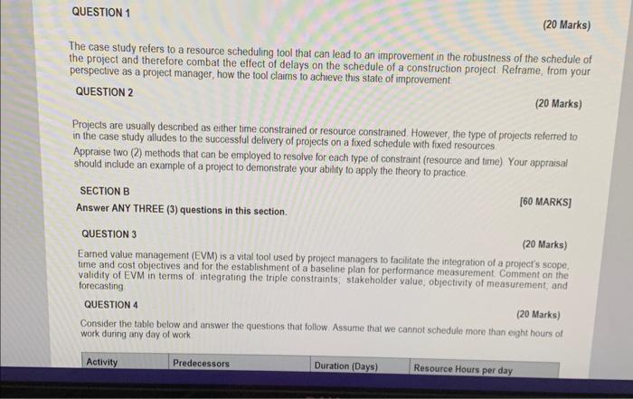  The case study refers to a resource scheduling tool that can