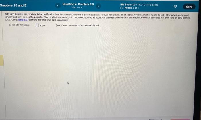 please explain and solve Beth Zion Hosptal has received initial cectification from