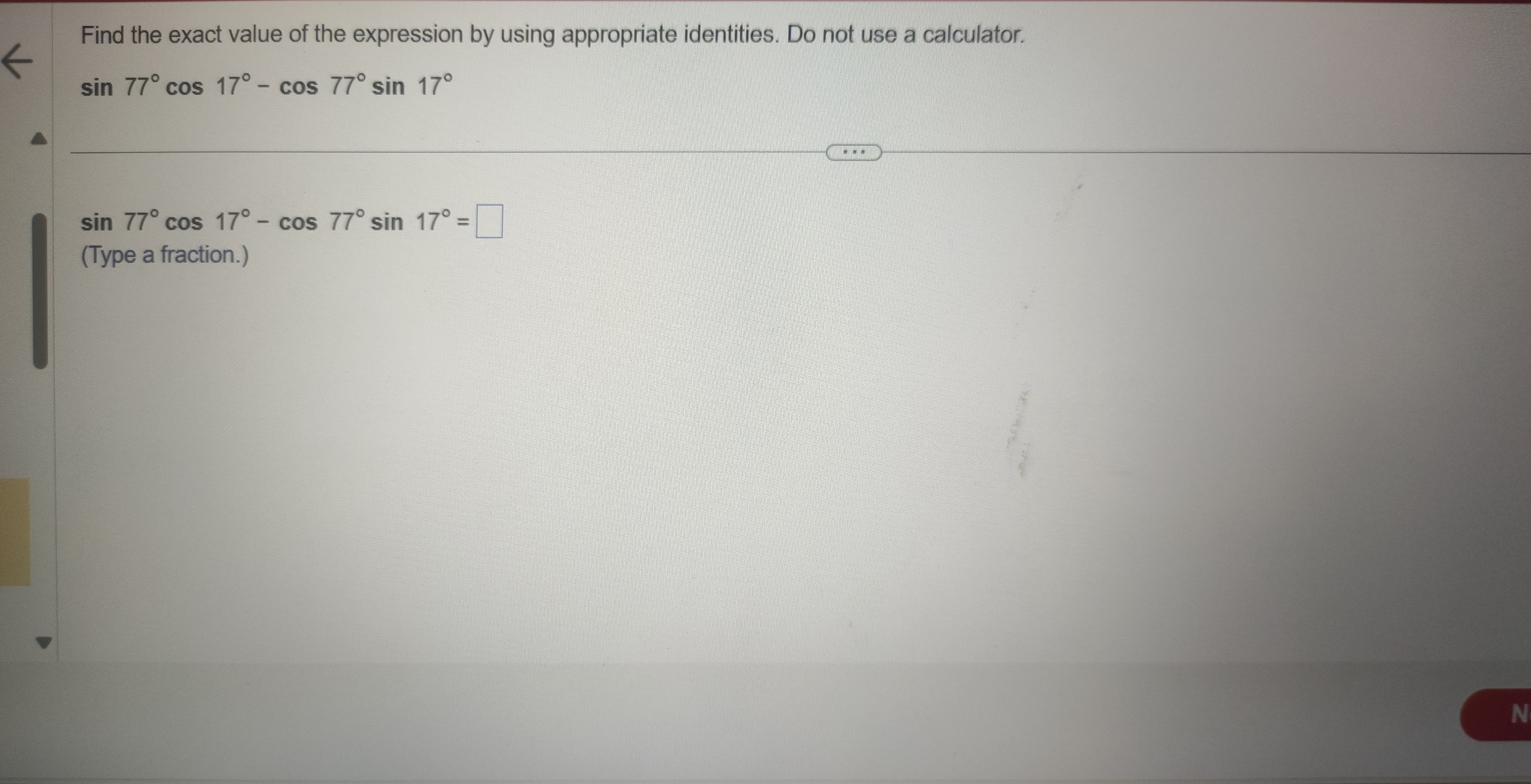 trigonometric function. K sec B tan B csc B Choose the correct