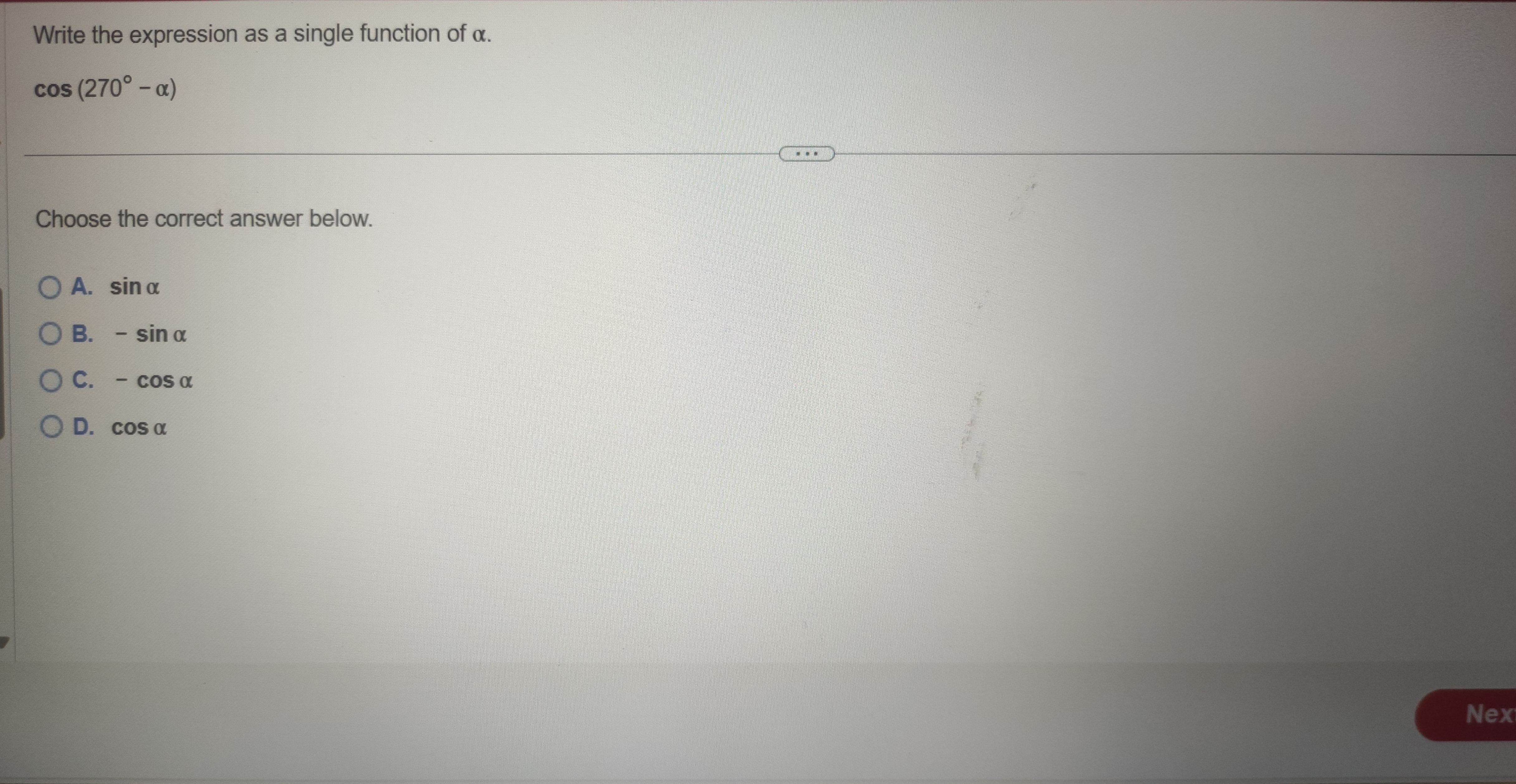 O tan 2BFactor the following trigonometric expression. K tan a - csc