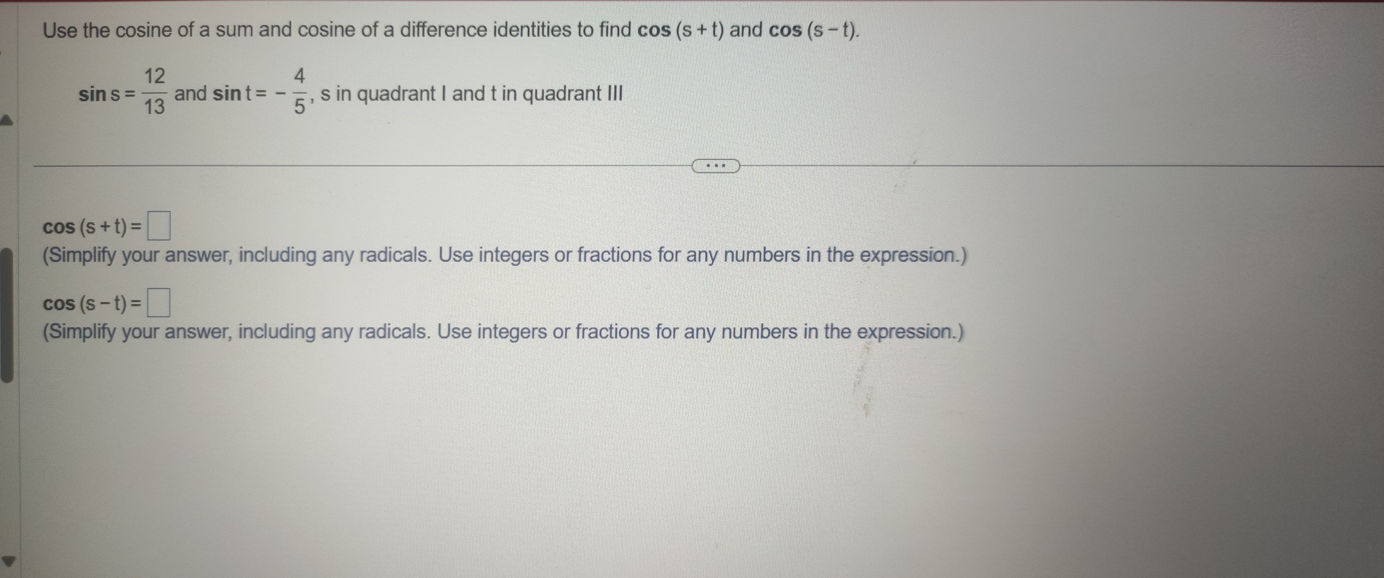 2B tan ?a - csc 28 = tan ?(@) - cot (B)Find