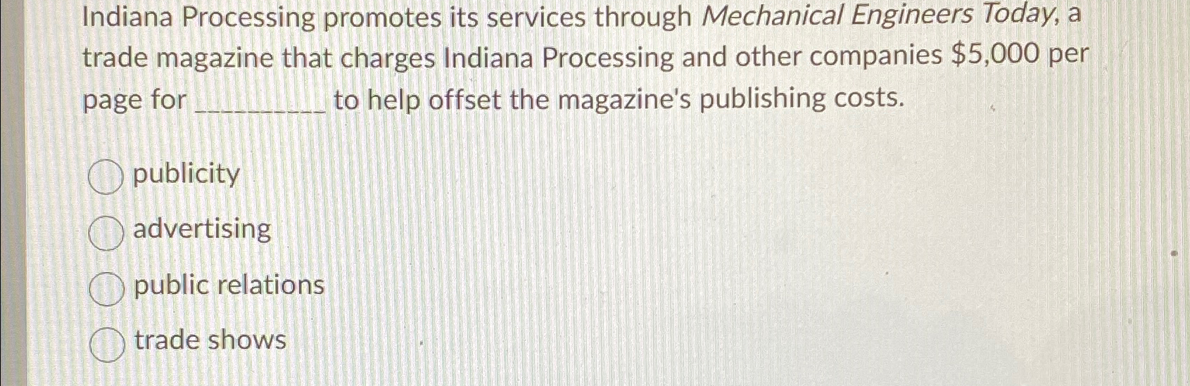  Indiana Processing promotes its services through Mechanical Engineers Today, a trade
