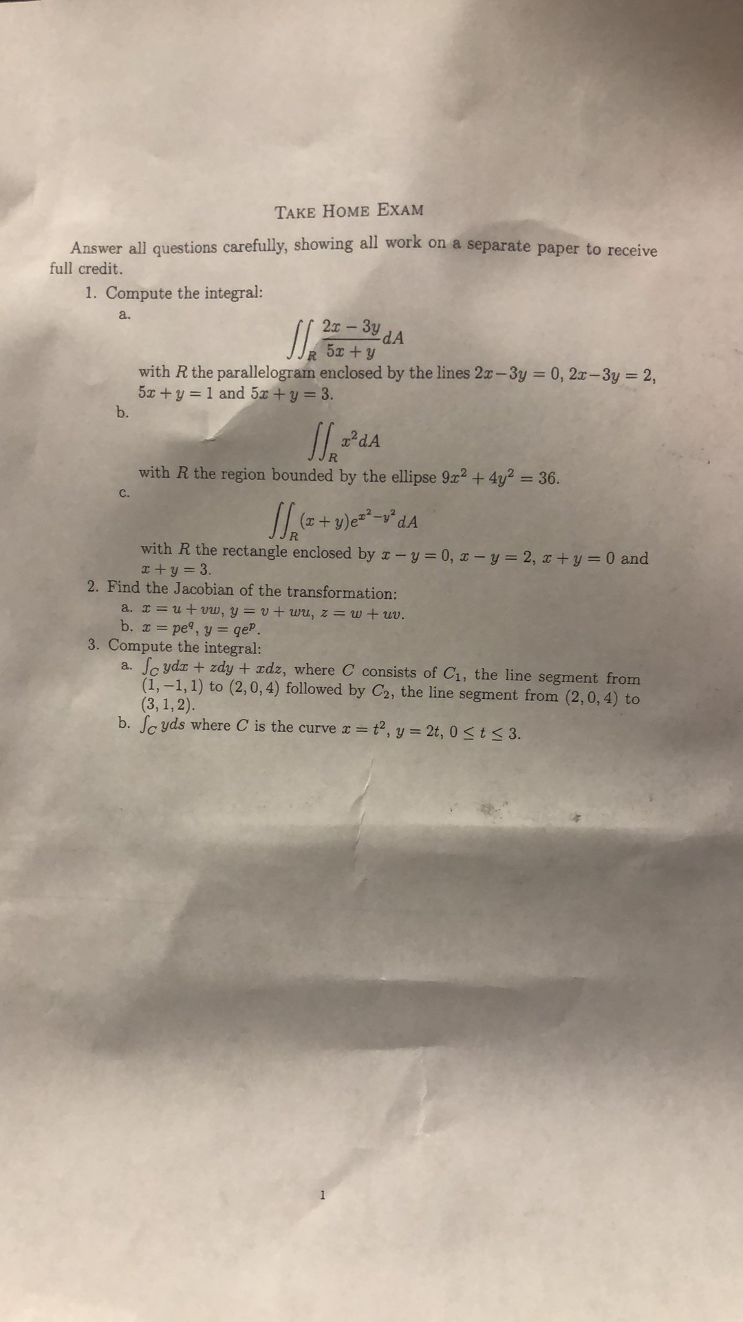 Use the given transformation to evaluate the integral. (10x + 15y) dAR,