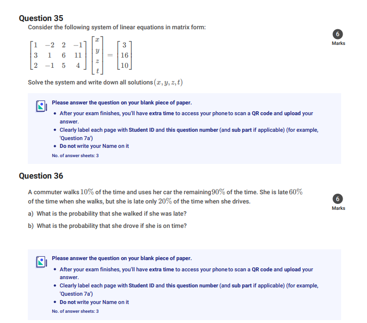 the expectation E[2X + 4Y]. 2 Marks Question 27 A game is