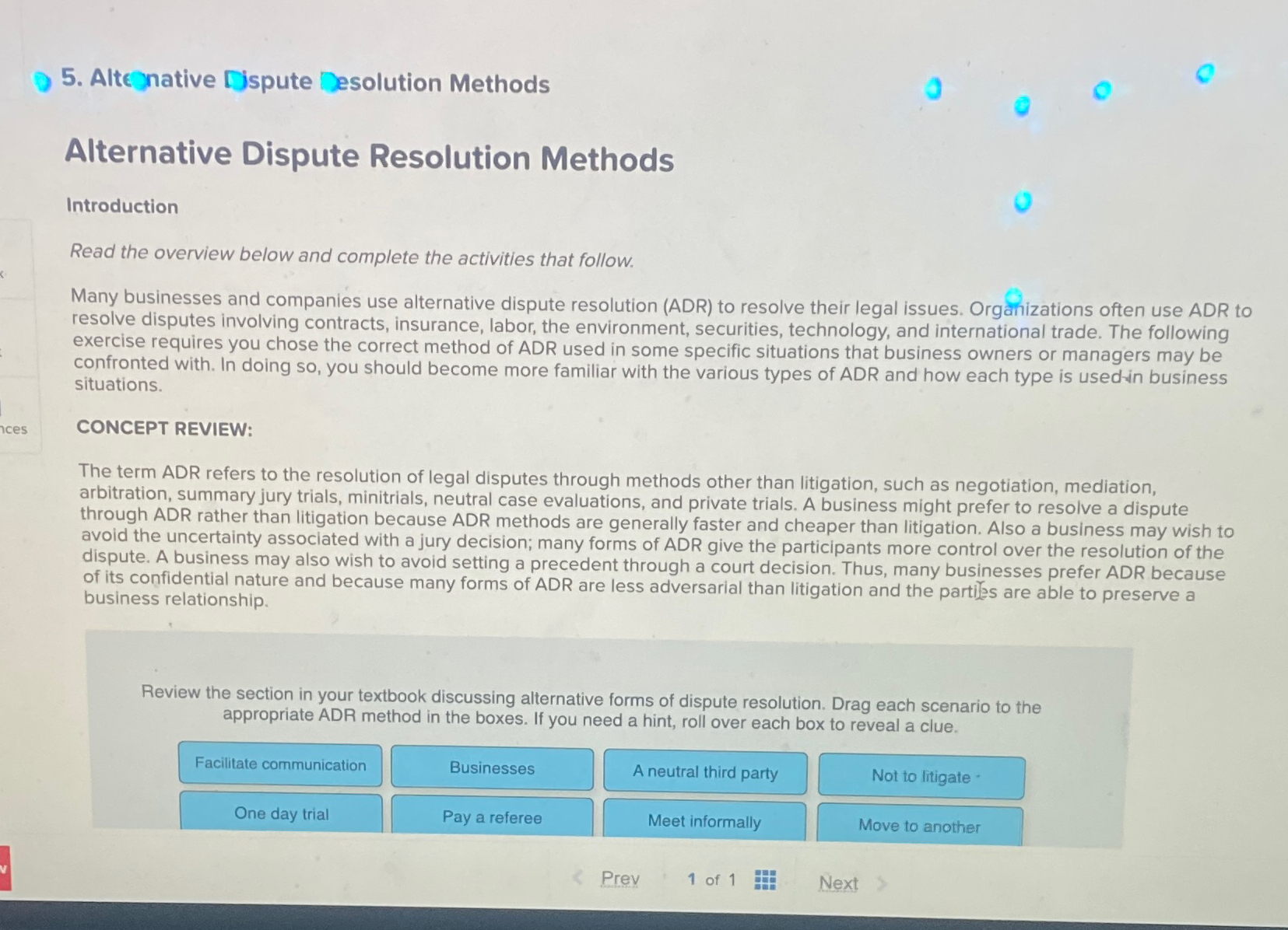  AlteOnative Djspute Desolution Methods Alternative Dispute Resolution Methods Introduction Read the