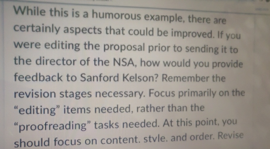  While this is a humorous example, there are certainly aspects that