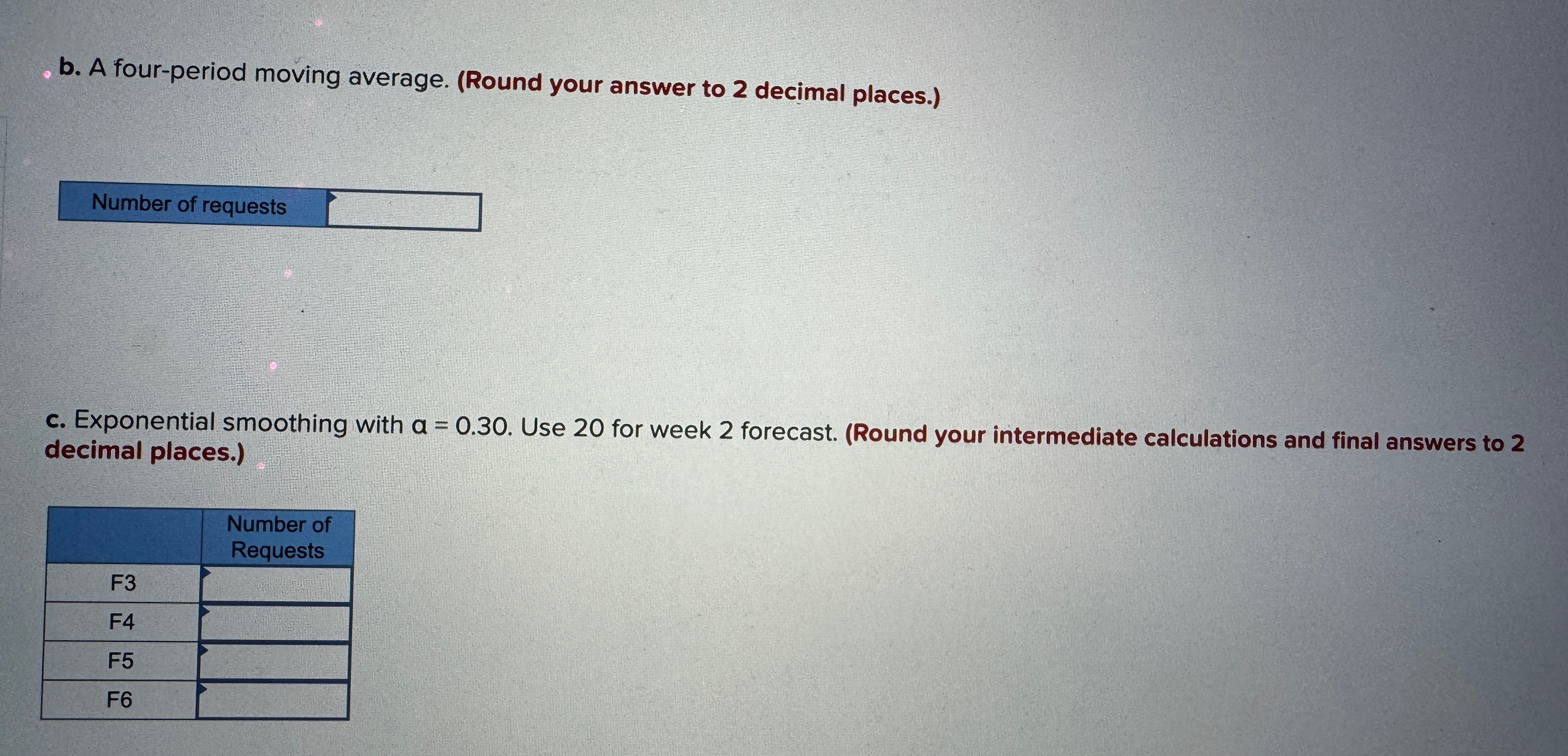  An electrical contractor's records during the last five weeks indicate the