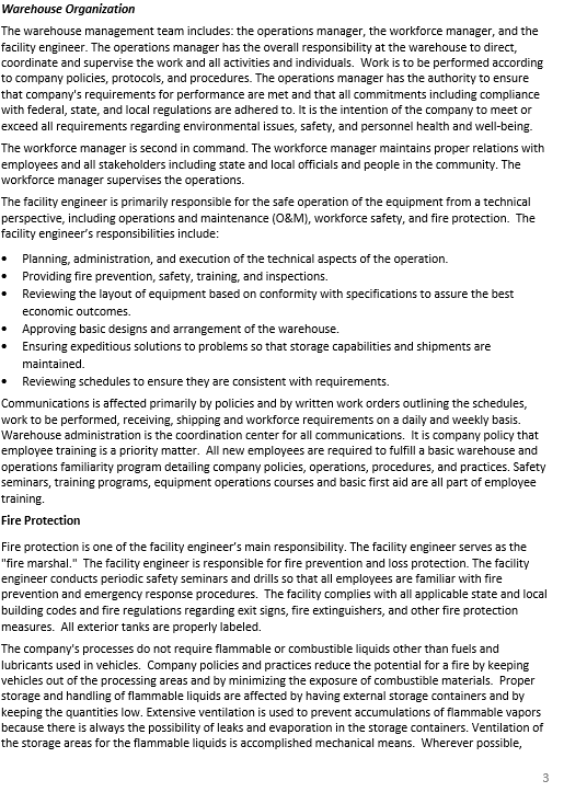 Background XYZ is an old-line manufacturing company using standard processes and practices.