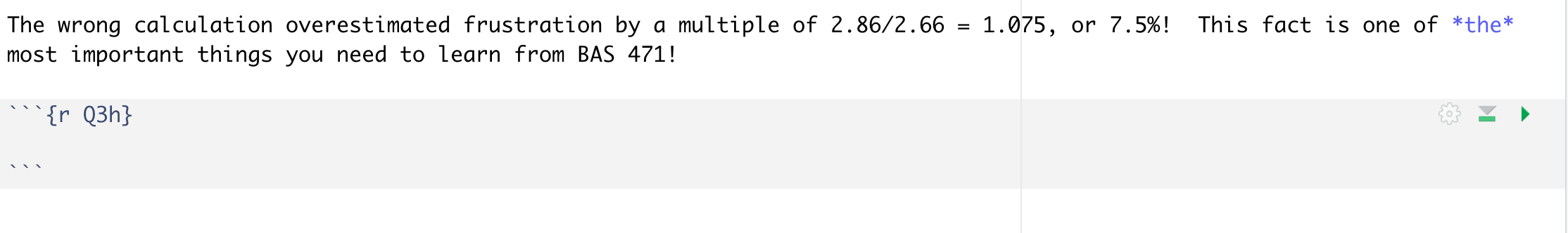 variable describing the total number of *missed* shots during practice. While it