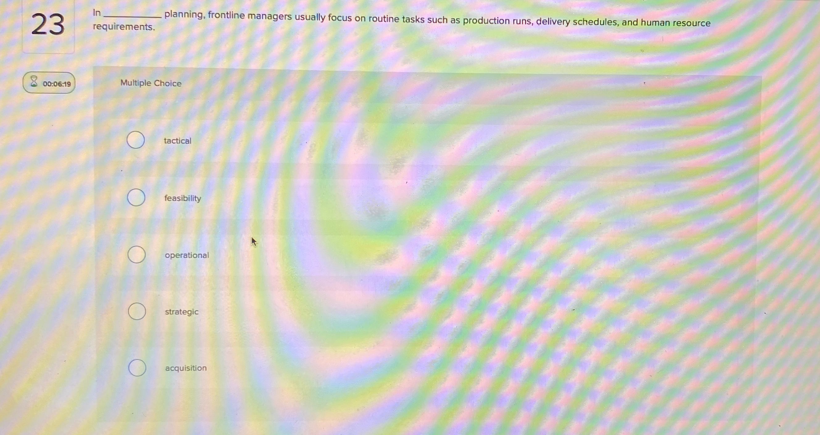  In planning, frontline managers usually focus on routine tasks such as