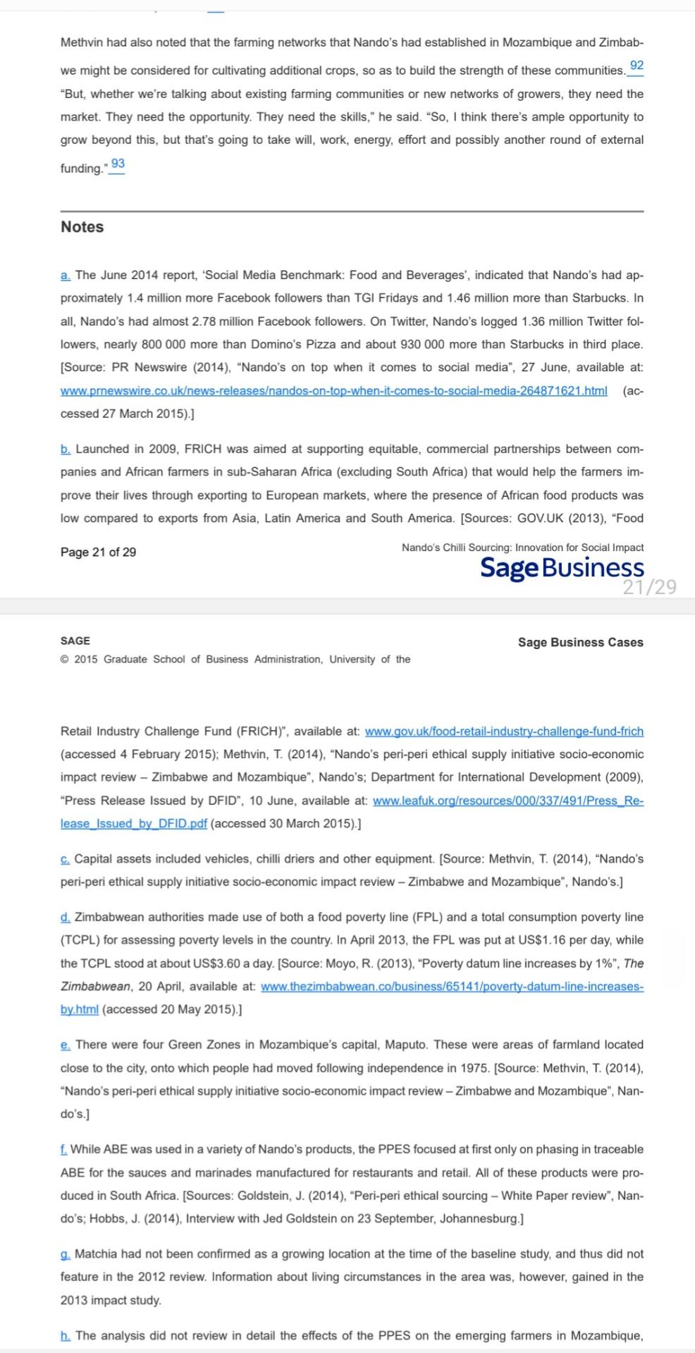 farmers in Mozambique and Zimbabwe. However, Jed Goldste programme manager of the