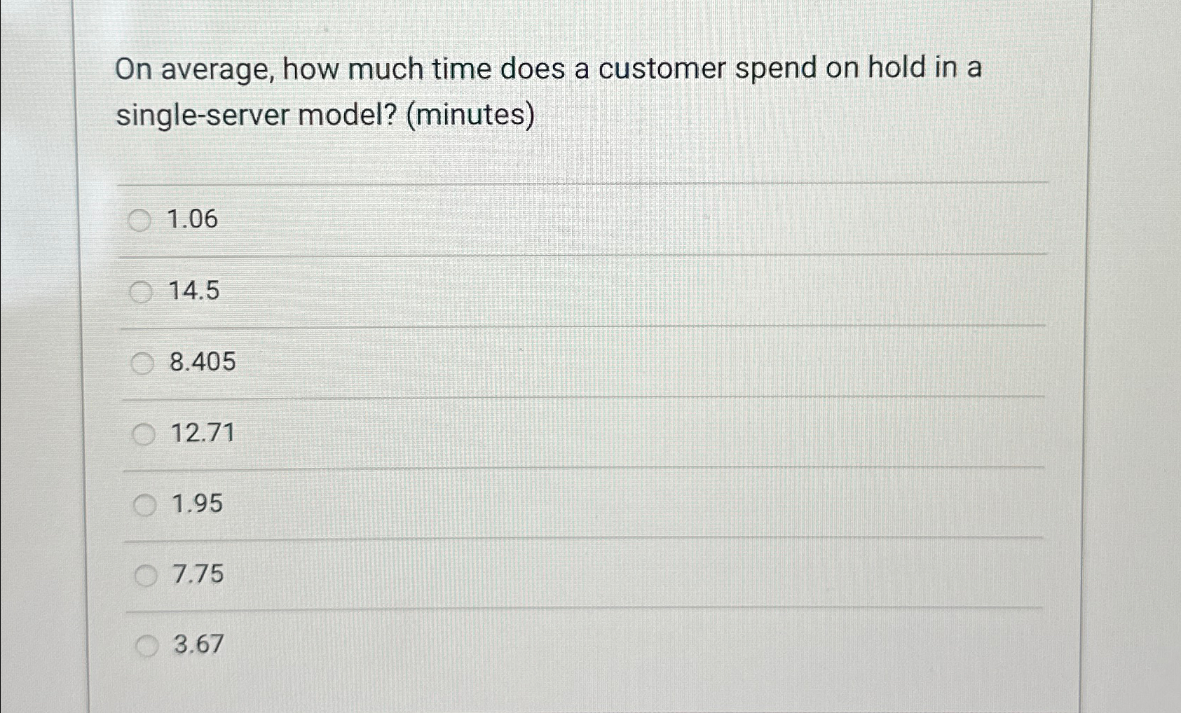  On average, how much time does a customer spend on hold