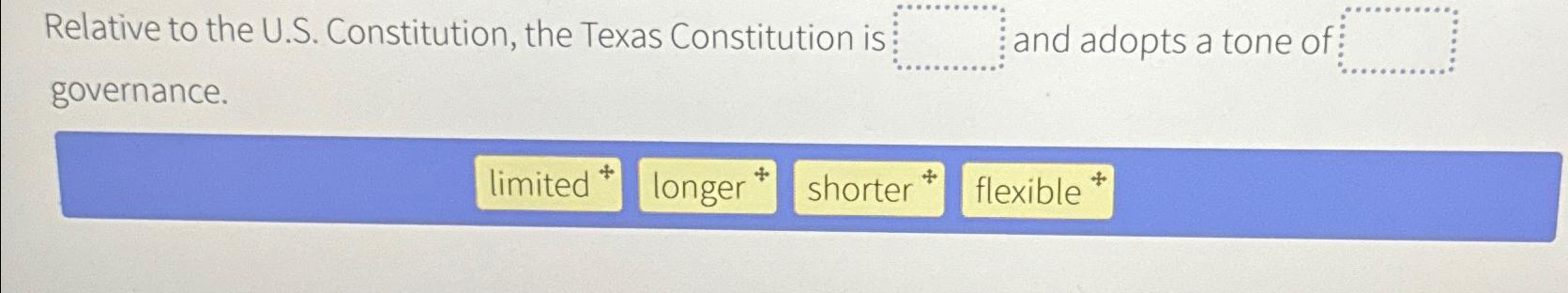  Relative to the U.S. Constitution, the Texas Constitution is and adopts