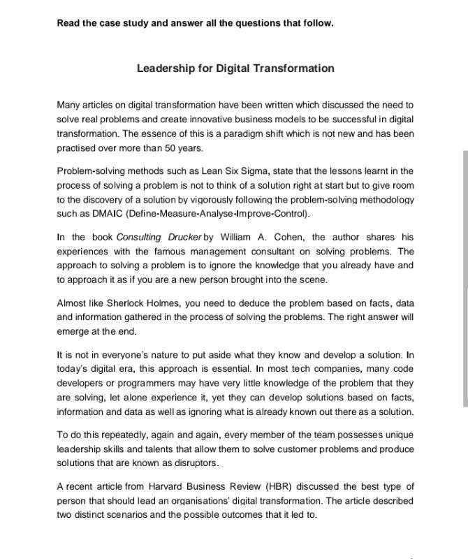  Please write between 2000 - 3000 word count Read the case