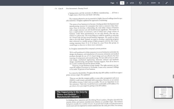 the upcoming conference. 4. What recommendations do you have for this firm