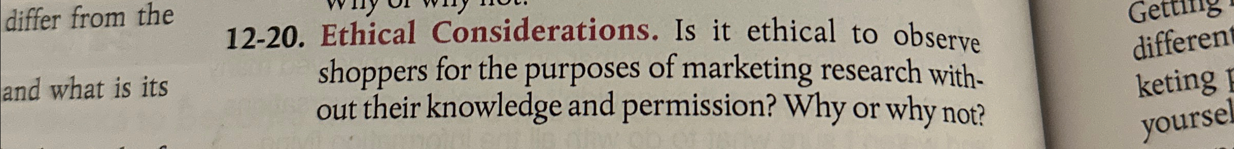  12-20. Ethical Considerations. Is it ethical to observe and what is
