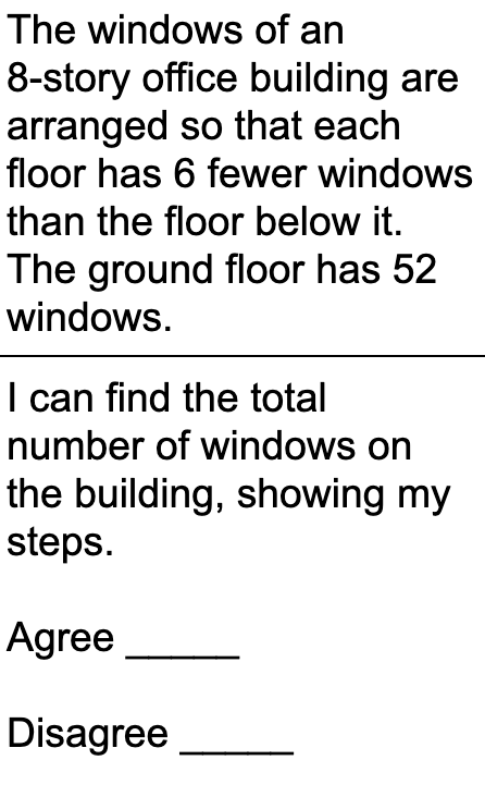 Disagree The first term in an arithmetic series is 3. The 10th