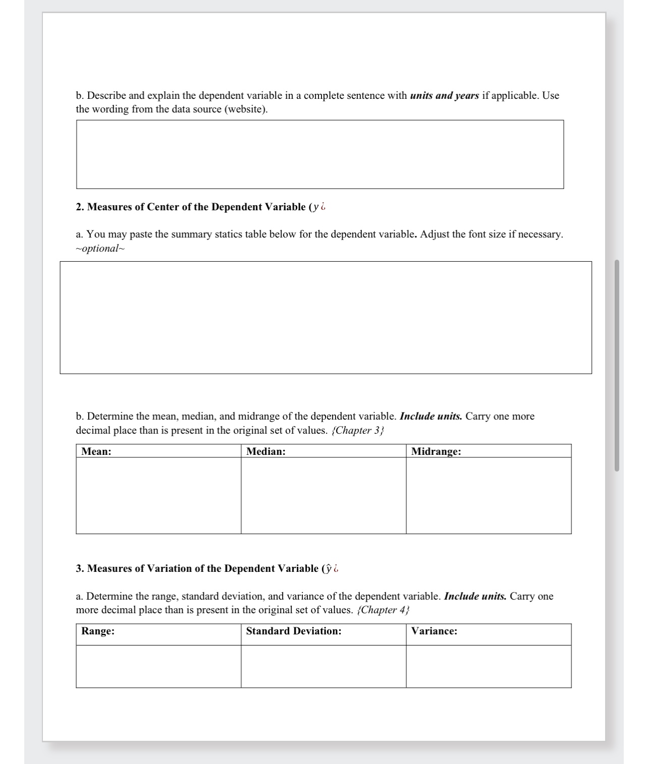 before you begin part 2. 1. Data selection methodology In statistics, how
