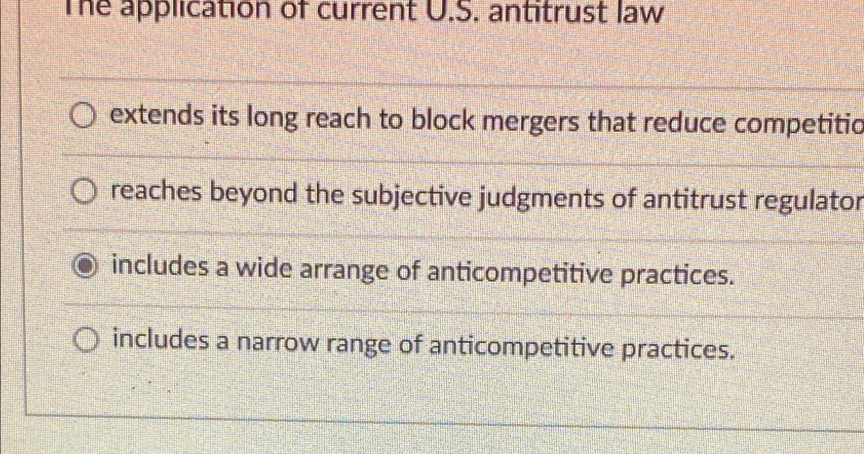  extends its long reach to block mergers that reduce competitio reaches