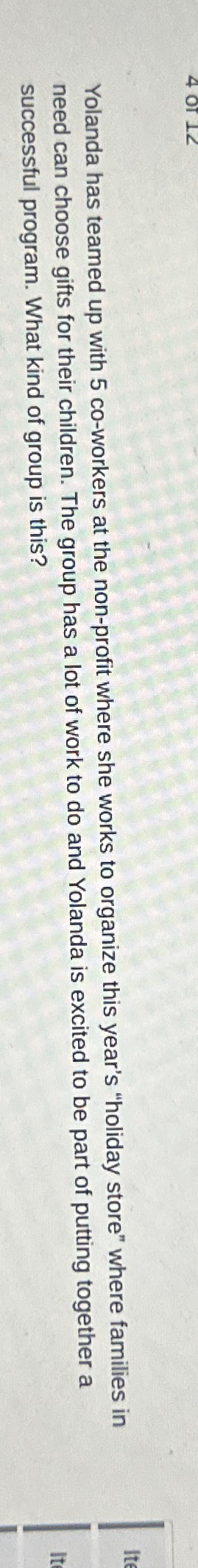  Yolanda has teamed up with 5 co-workers at the non-profit where
