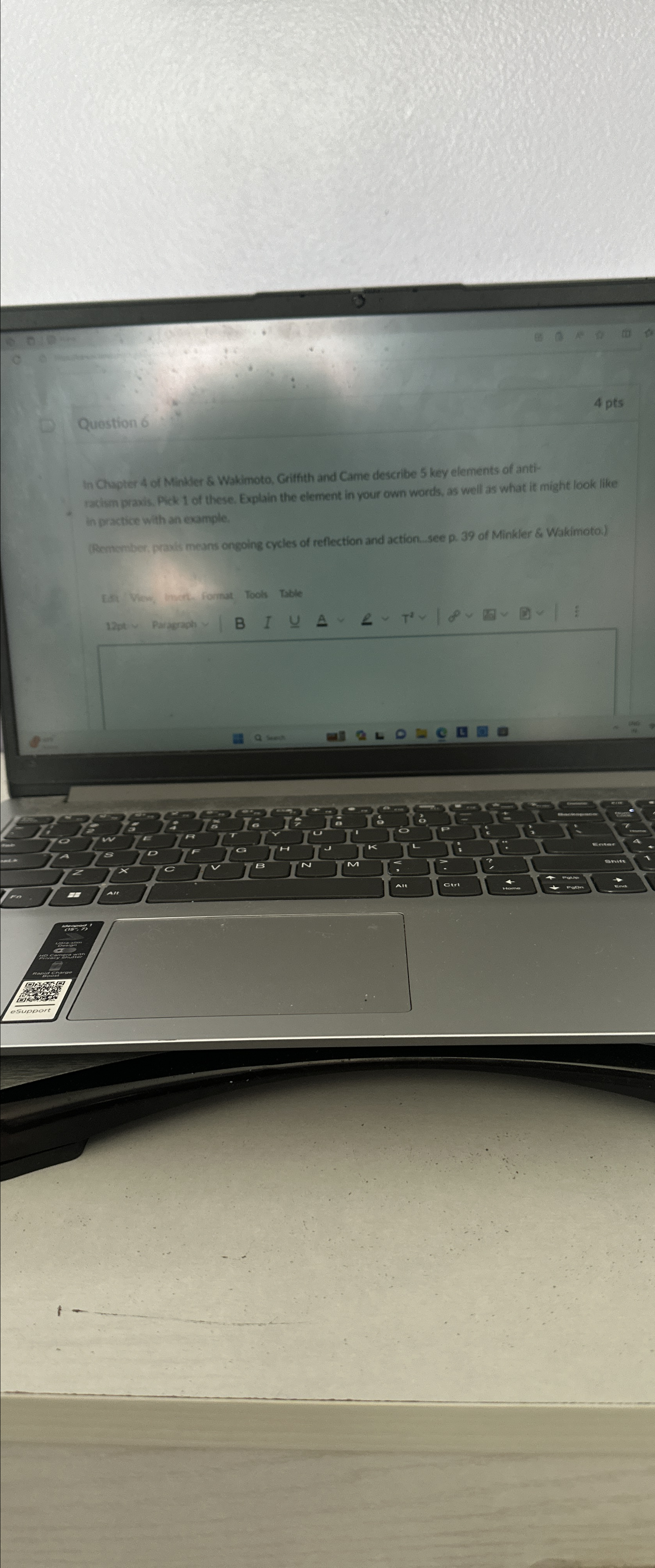  In chapter 4 of (i). Question 6 4 pts In Chapter